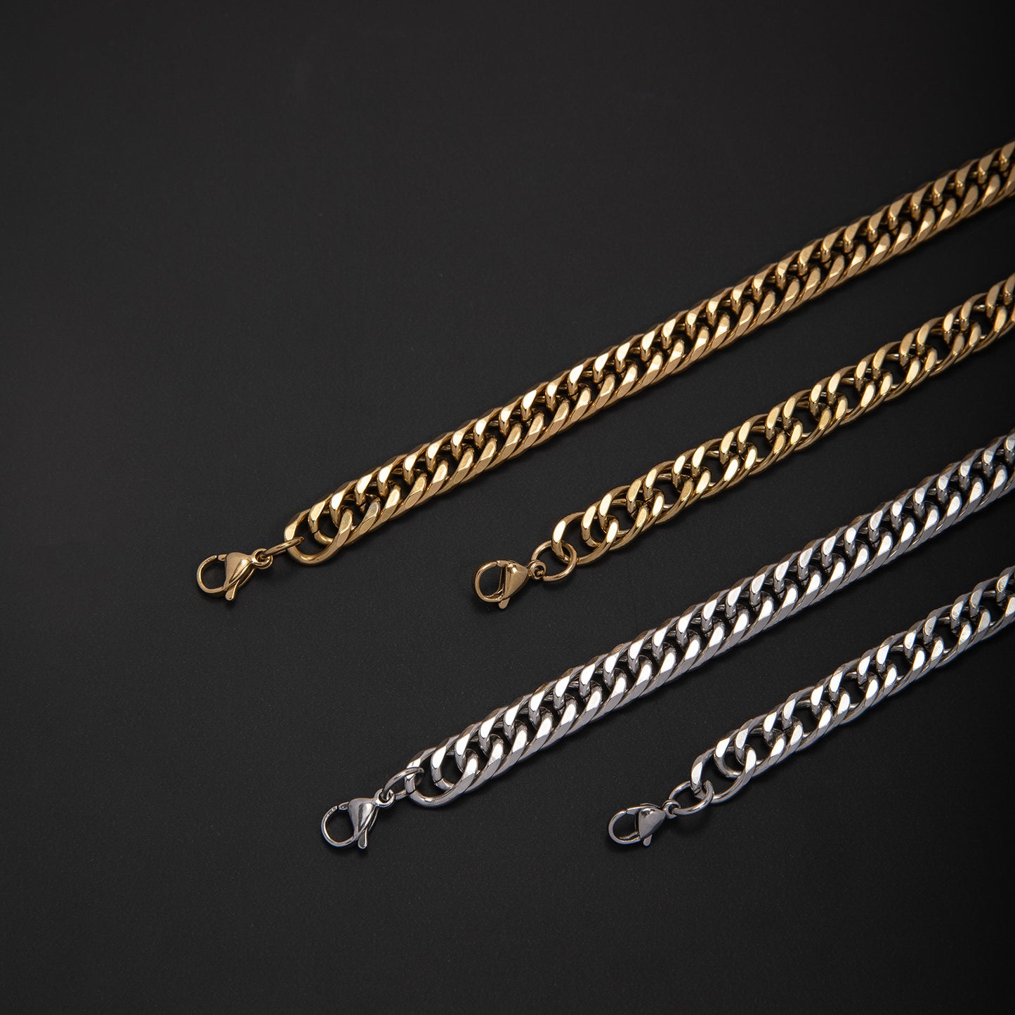 Chunky Metallisch Curb Ketten Halskette Brehn