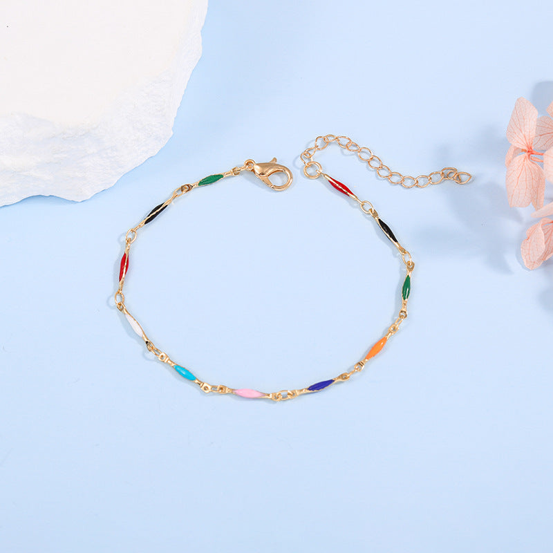 Elegante verstellbare Edelstein-Kettenarmband Brehn