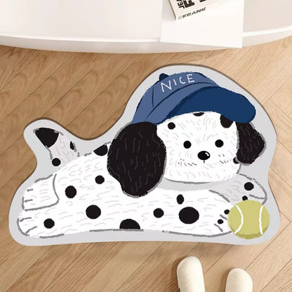 Adorable katzenförmige Plüschbereichsmatte