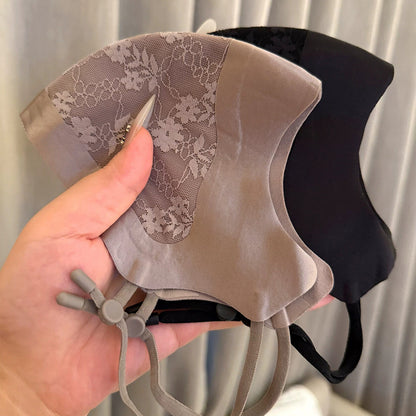 Lace-Panel Atmungsaktive Wiederverwendbare Gesichtsmaske mit Verstellbaren Ohrenschlaufen Brehn