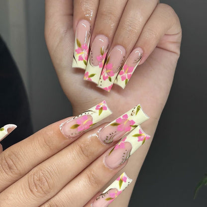 Florale Effekt Nagelkunst Extensions Brehn