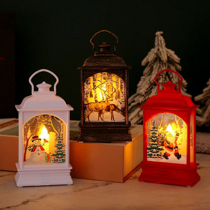 Nostalgische Weihnachtslaterne mit Santa-Motiv Brehn