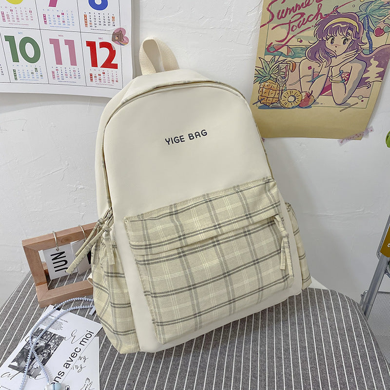 Lässiger Plaid-Muster-Rucksack Brehn