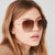 Damen elegante quadratische Sonnenbrille mit modischem Design Brehn