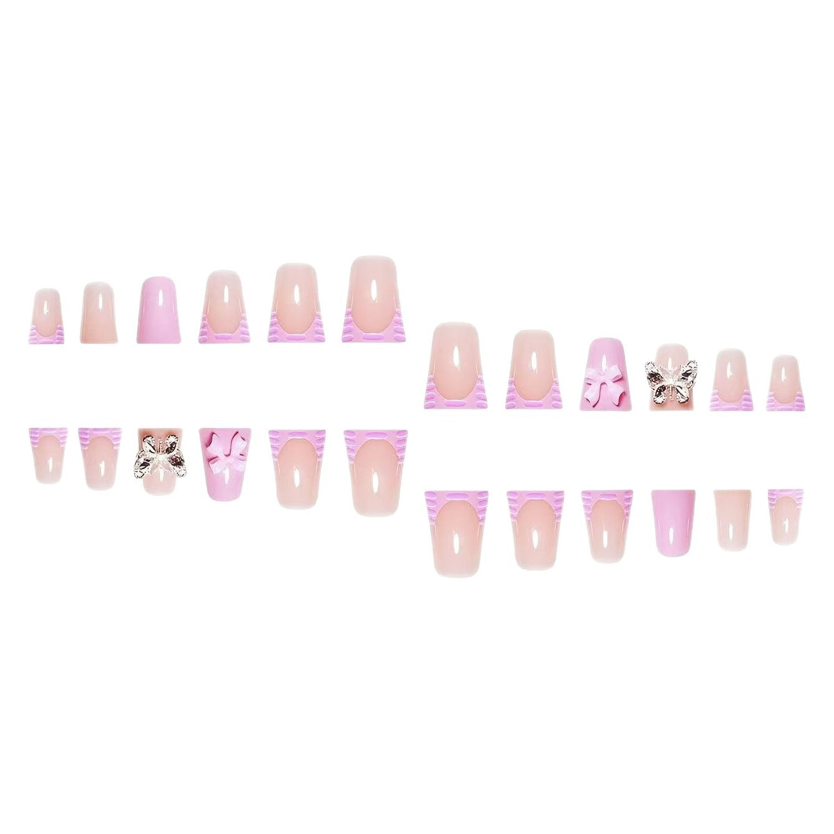 Premium Dekorativer Bow Nail Set Brehn