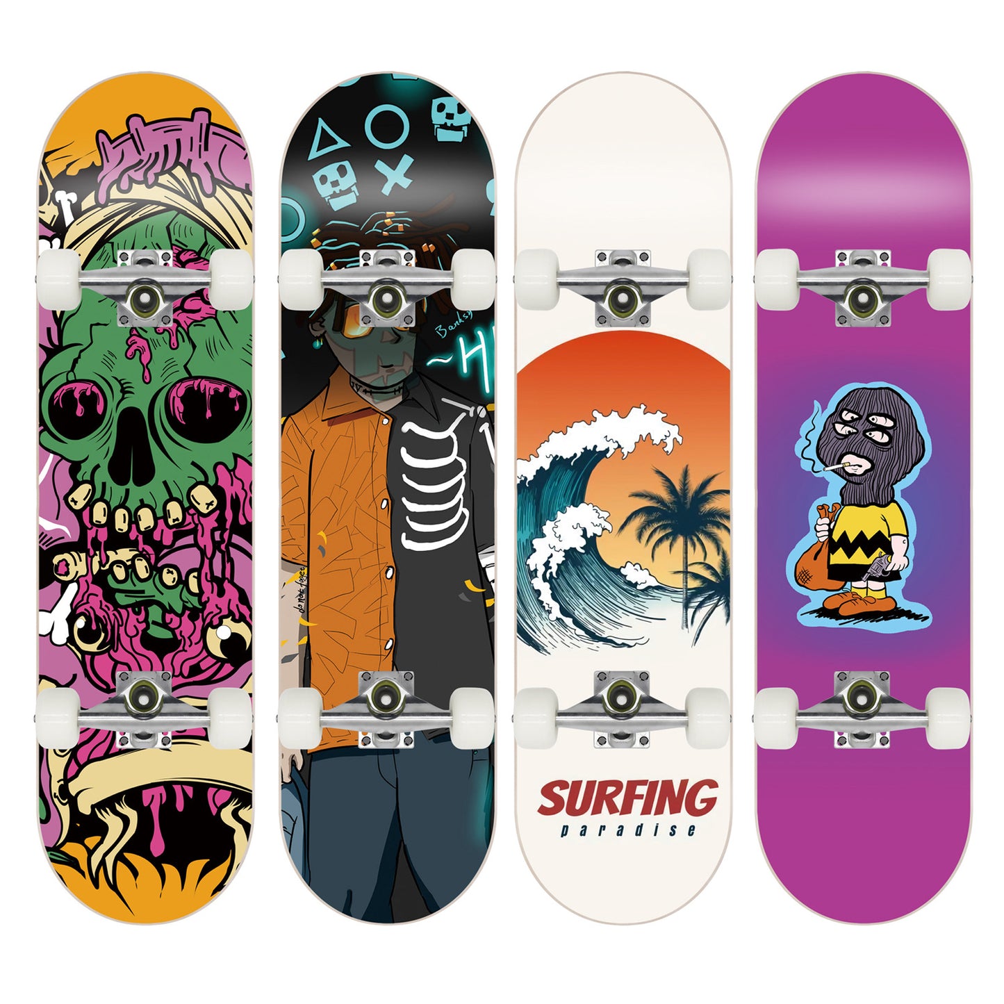 Skateboard mit Galaxy-Design Brehn