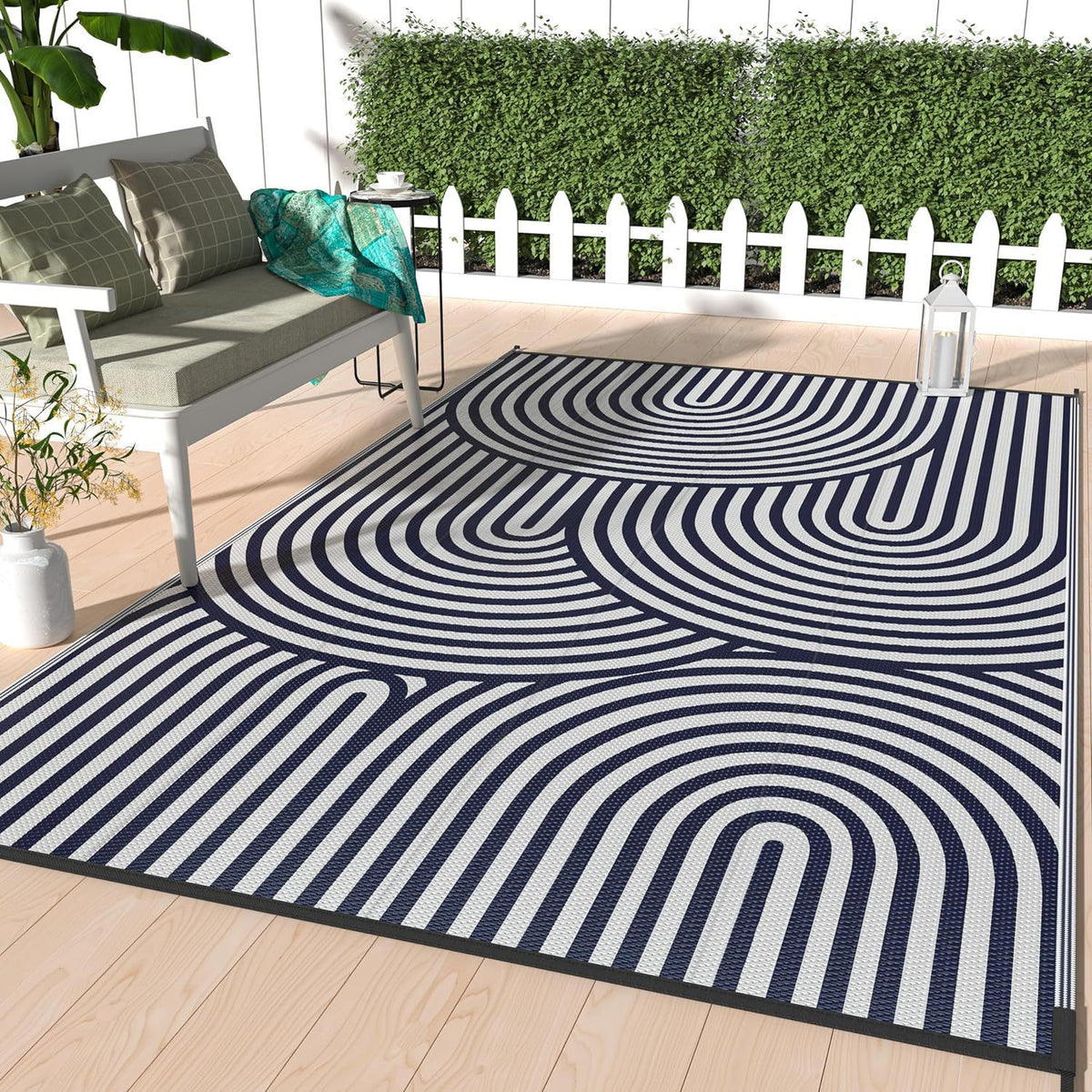 Geometrisch gemusterte Outdoor-Bereichsmatte