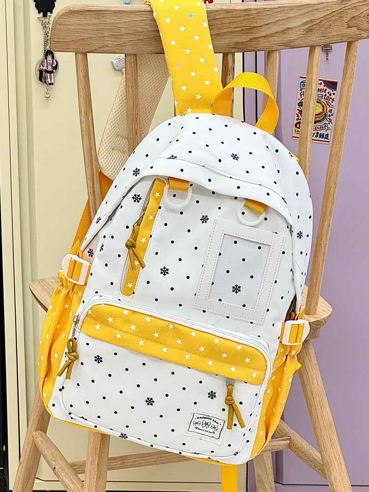 Lässiger Schneeflocken-Print-Rucksack Brehn