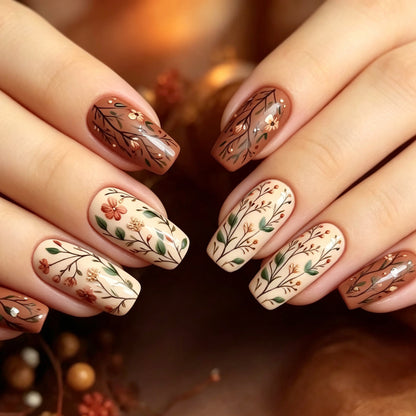 Blumeninspirierte Gel-Nail-Art Brehn