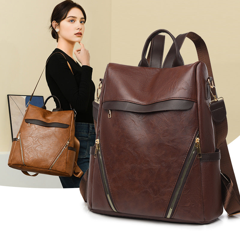 Multifunktionaler Leder Rucksack Brehn