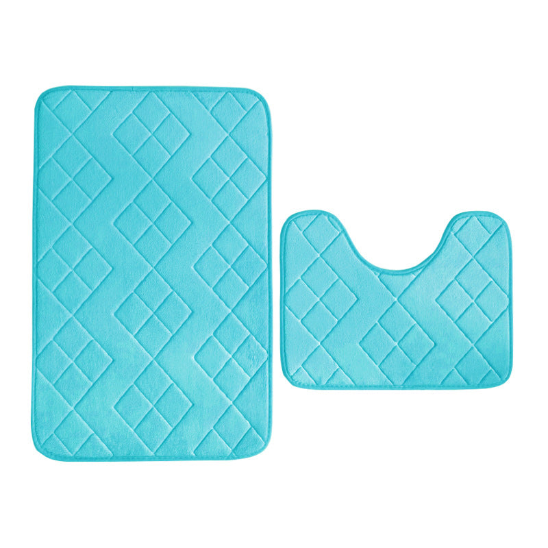 Luxuriöses gesteppter Memory Foam Badteppichset Brehn