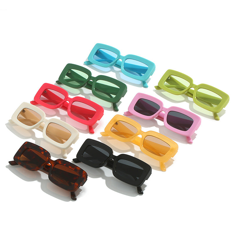Damen Modische Schildkröten-Sonnenbrille mit rechteckigem Rahmen und Verlaufsgläsern Brehn