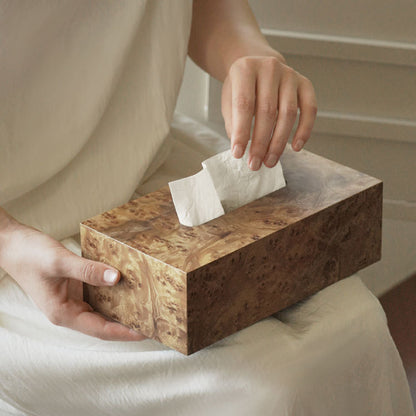 Dekorativer Holz-Boxhalter für Taschentücher