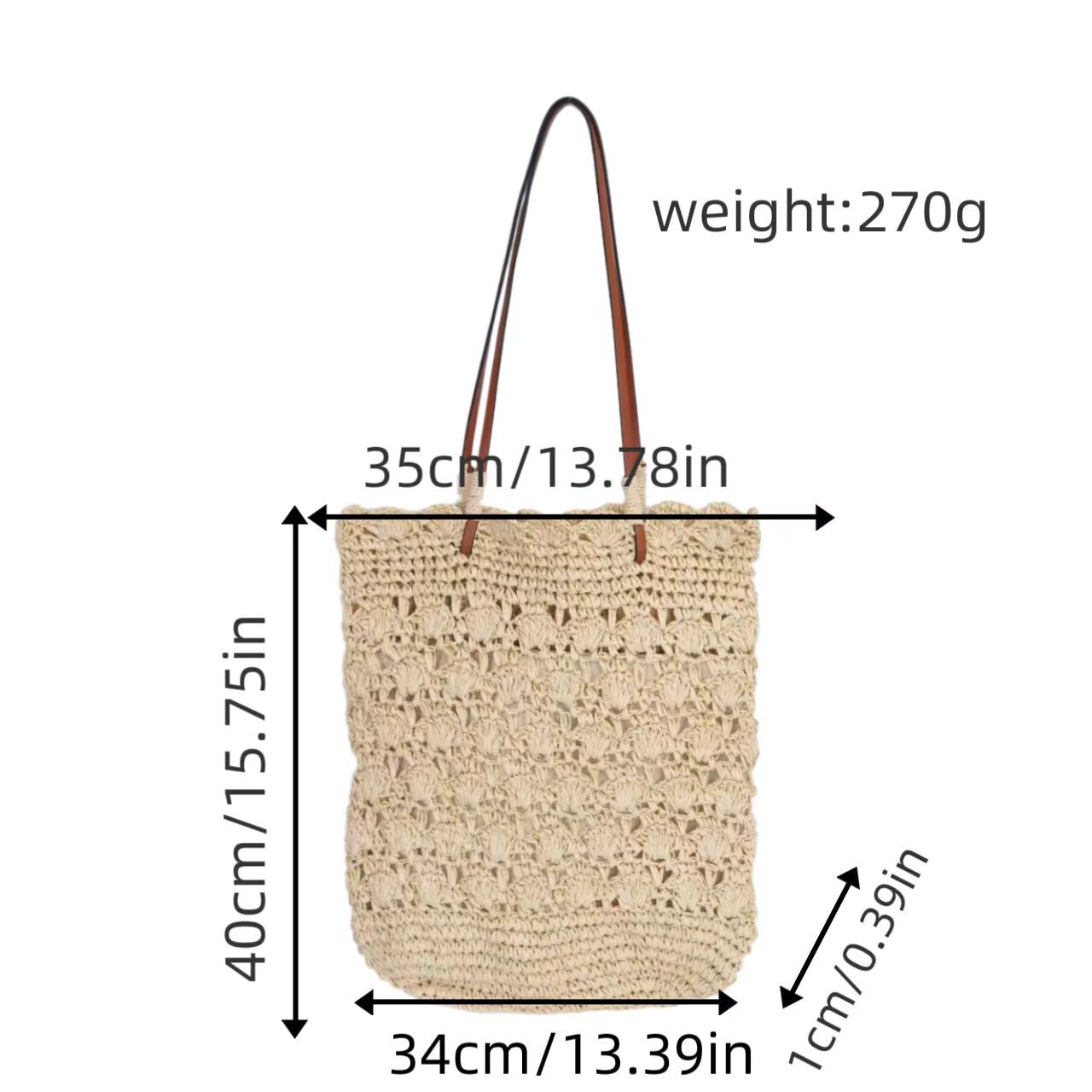 Handgehäkelte Strandtasche Brehn