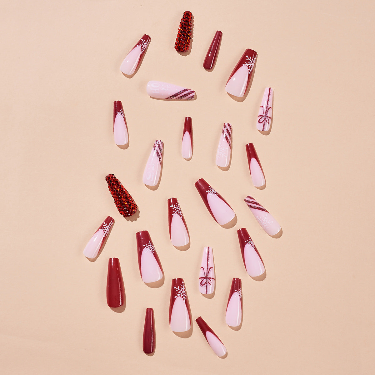 Elegante Stiletto Press-On Nagelset mit einzigartigem Design Brehn