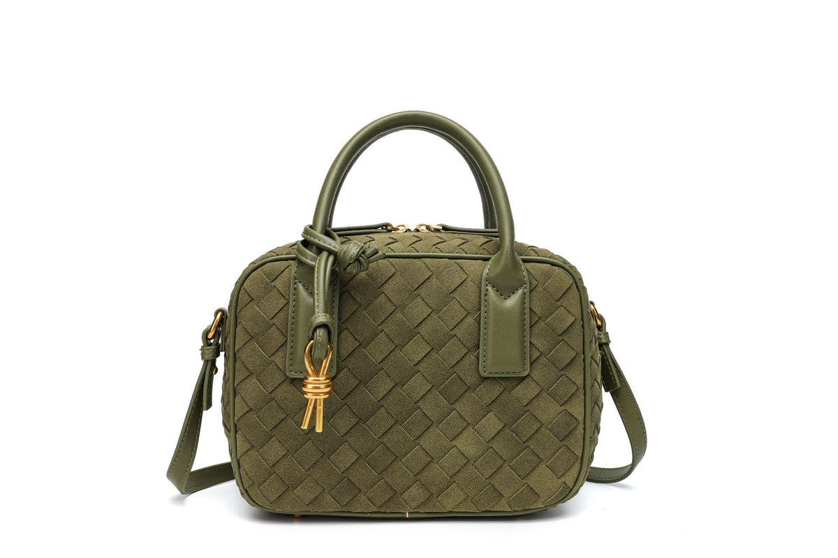 Texturierte Leder Boutique-Handtasche Brehn