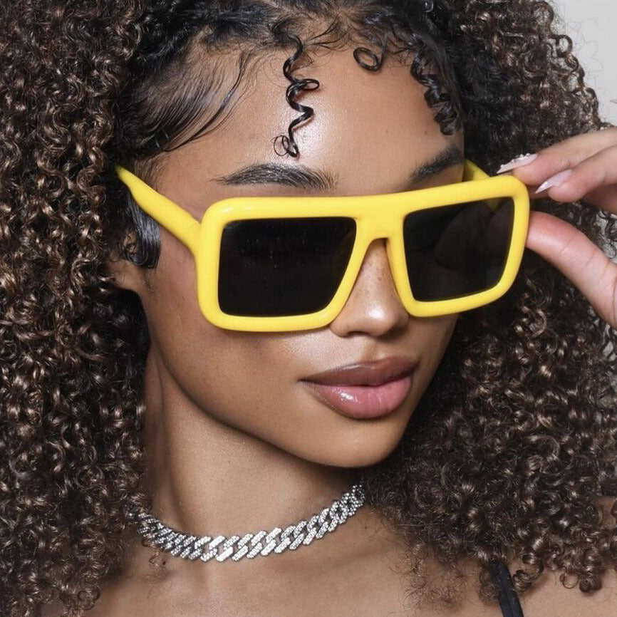 Damen modische Sonnenbrille im trendigen Oversized-Design Brehn