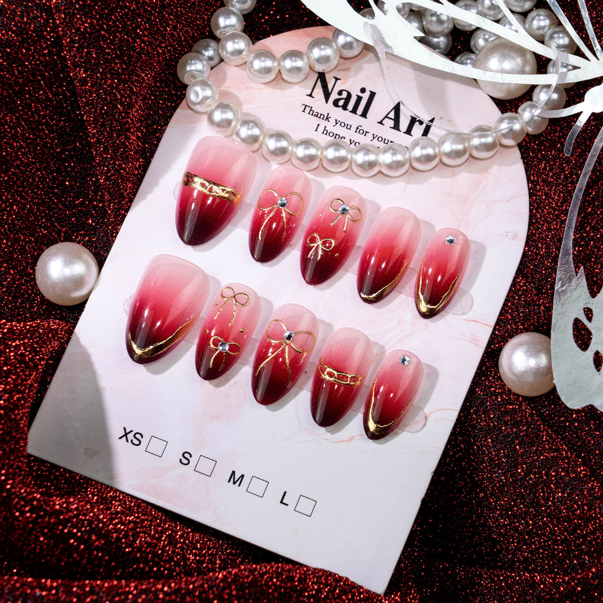 Künstlerische Gradient Stiletto Press-On Nagelset