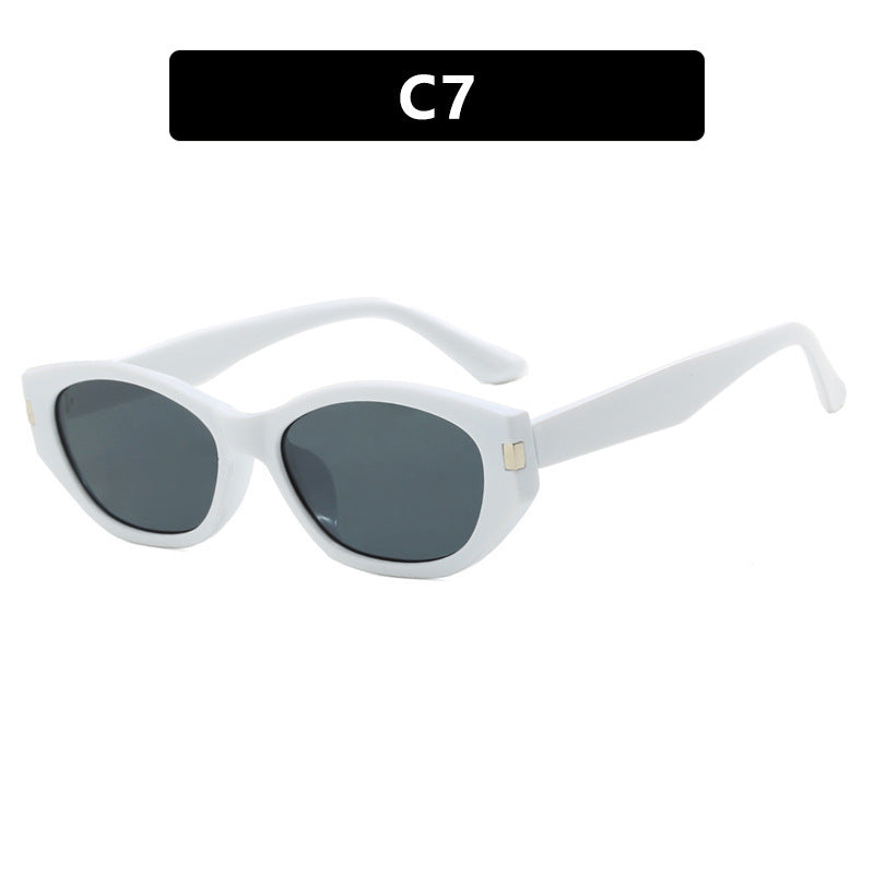 Damen modische Cat-Eye Sonnenbrille mit elegantem, transparentem Rahmen Brehn