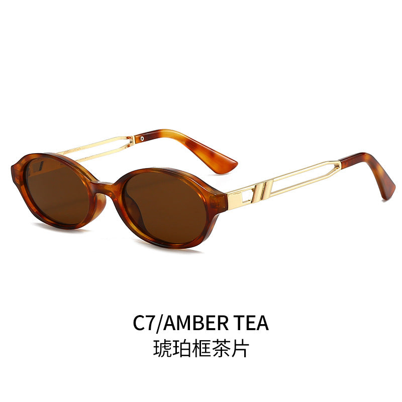 Damen Elegante Sonnenbrille im luxuriösen Schildpattdesign mit goldenen Metallakzenten Brehn