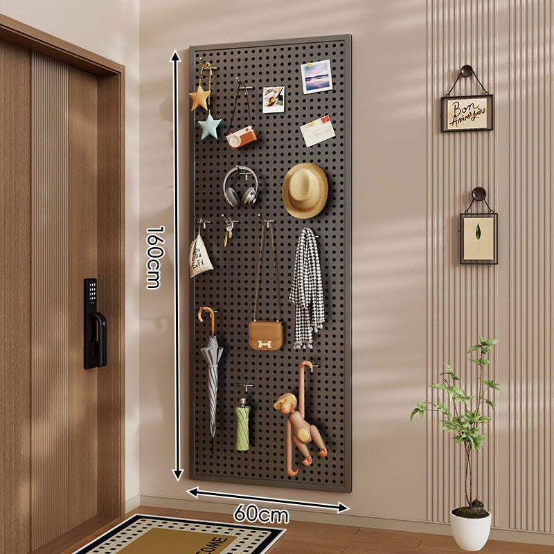 Wandmontierter großes perforiertes Metall-Lochplatte-Organizer-Panel für Eingangsbereich