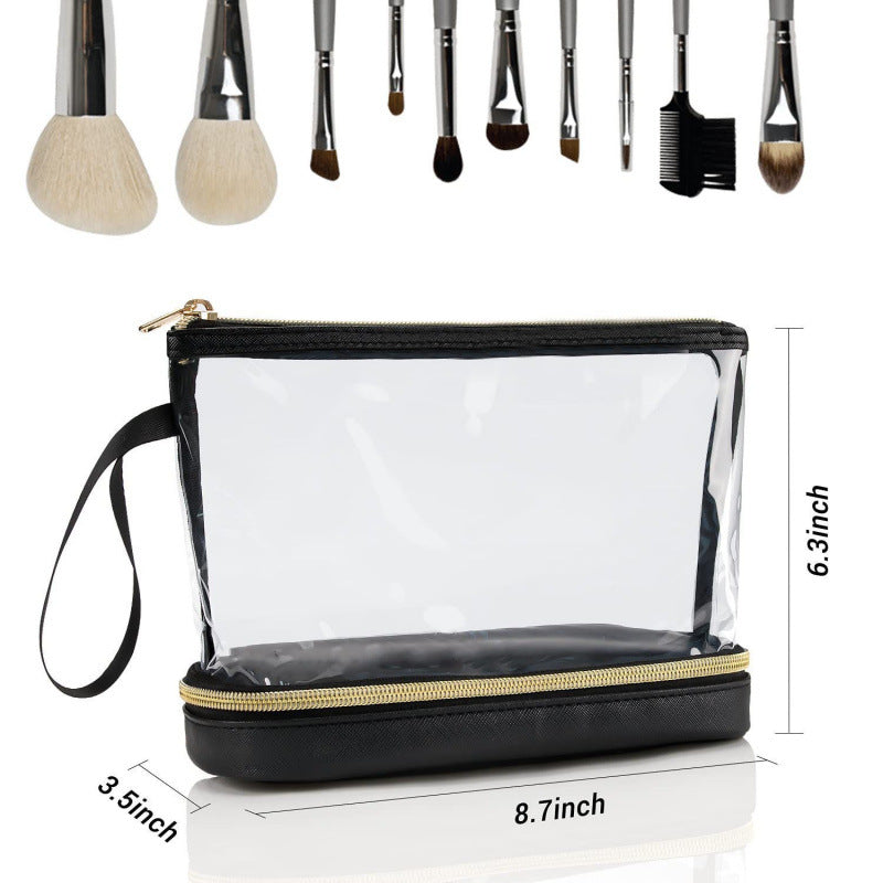 Kosmetik-Organizer-Tasche mit Transparentem Design und Aufgeteiltem Innenfach Brehn