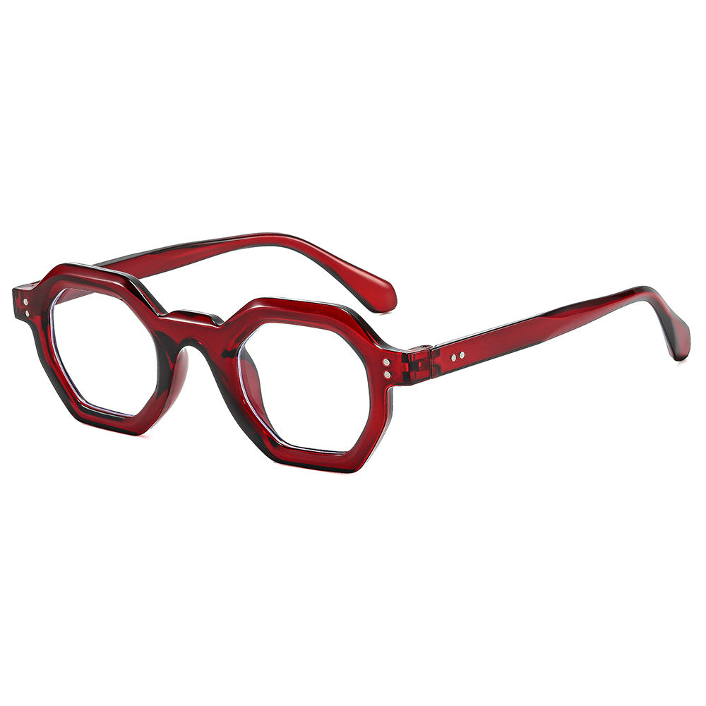 Damen oktagonale Sonnenbrille mit modischem Muster und UV-Schutz Brehn