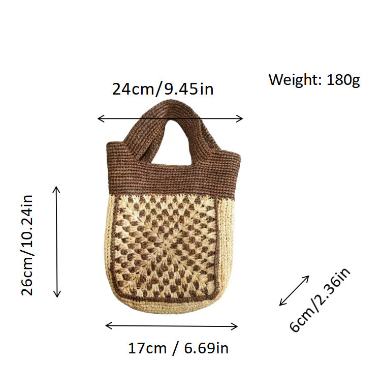 Handgefertigte Korbtasche mit Traditionellem Flechtmuster Brehn