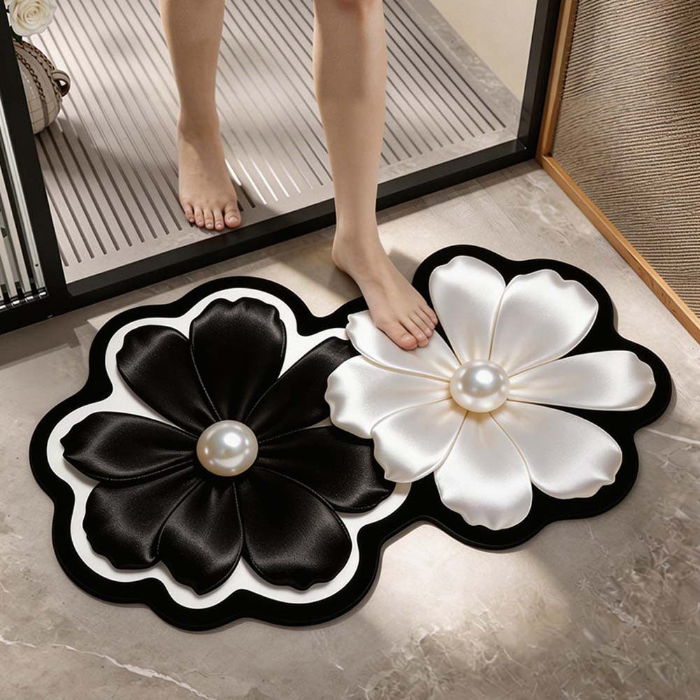 Florales Design Dekorative Badematte