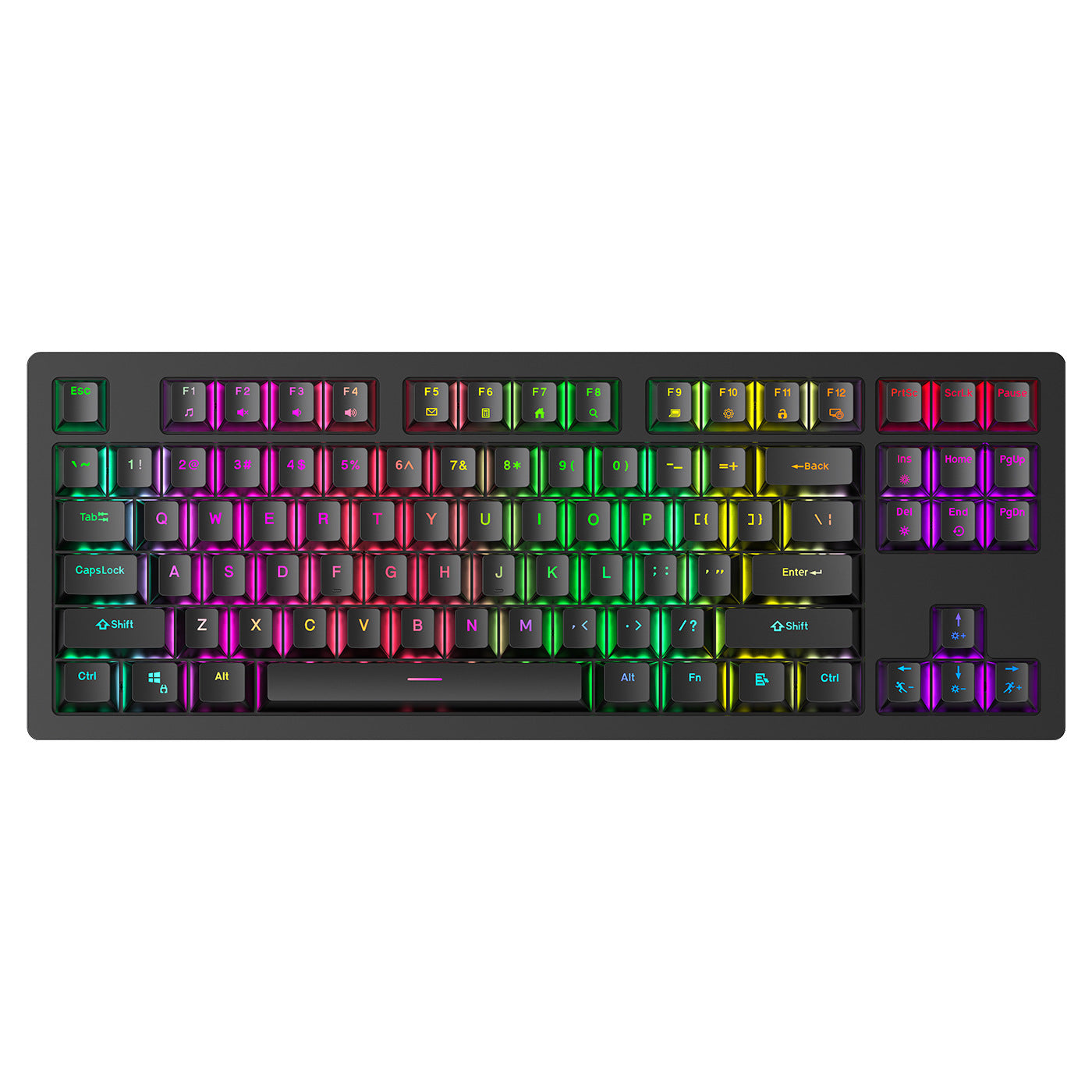 Rgb Gaming-Tastatur mit Mechanischen Tasten und Anpassbarer Hintergrundbeleuchtung Brehn