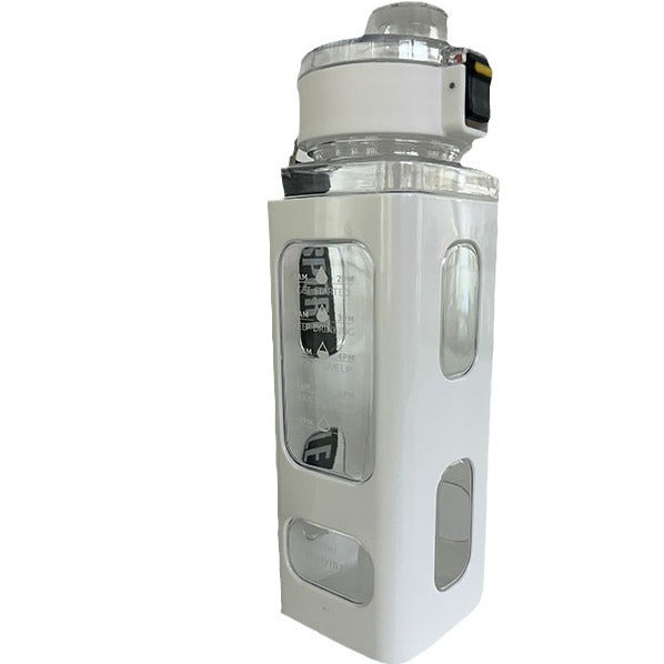 Damen Trinkflasche mit integrierter Zeitmarkierung und Strohhalm Brehn