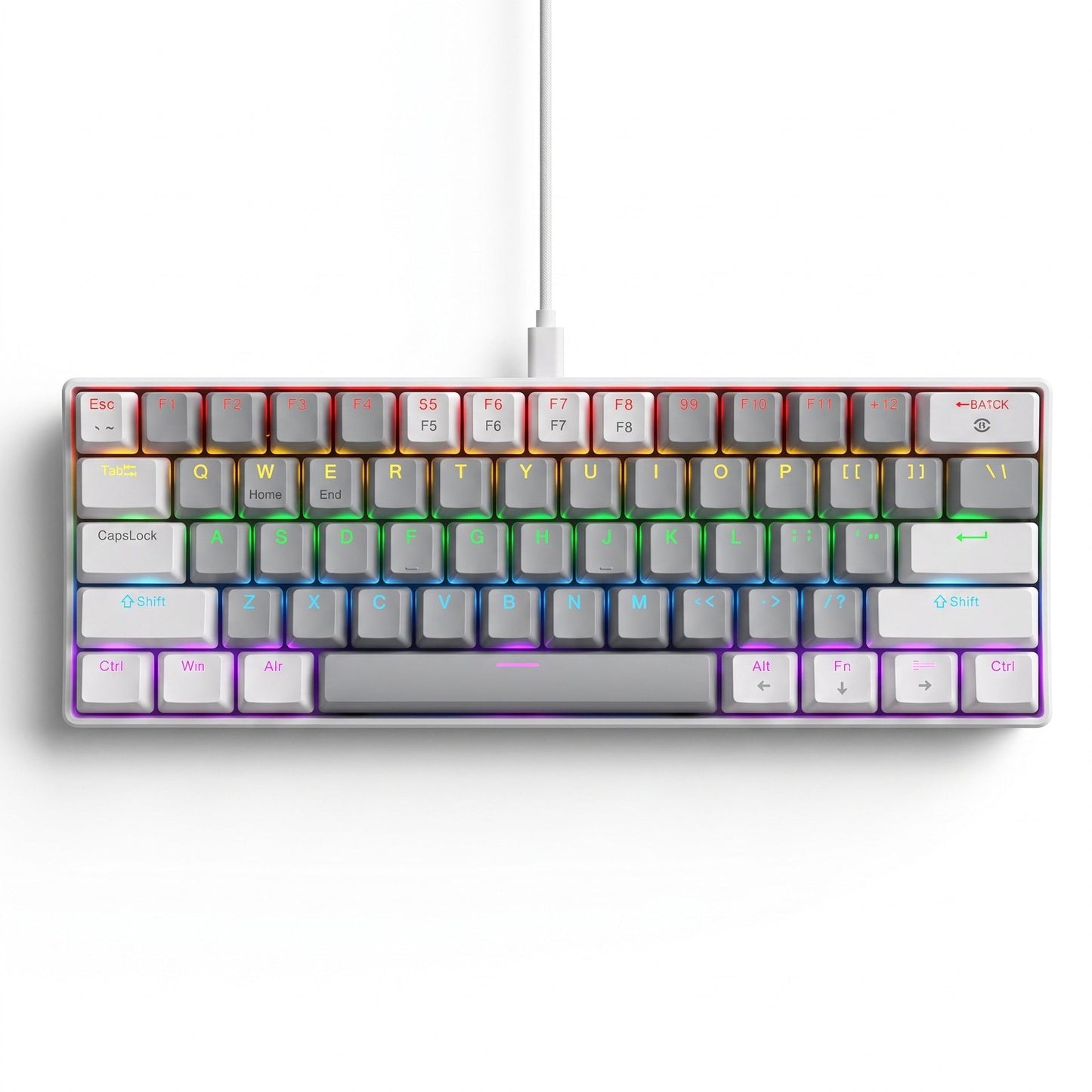 Kompakte kabelgebundene RGB mechanische Gaming-Tastatur Brehn