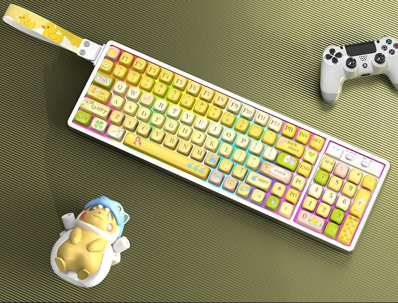 Anpassbare RGB Gaming-Tastatur mit künstlerischen Tastenabdeckungen Brehn