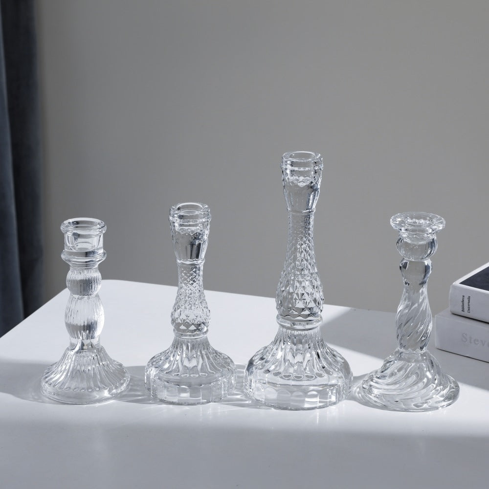 Hochgepresster Glas-Dekor-Kerzenständer Brehn