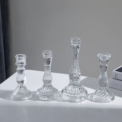 Hochgepresster Glas-Dekor-Kerzenständer Brehn