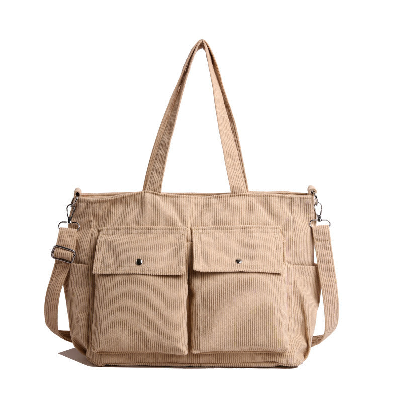 WoSpacious Corduroy Utility Tote Bag Brehn