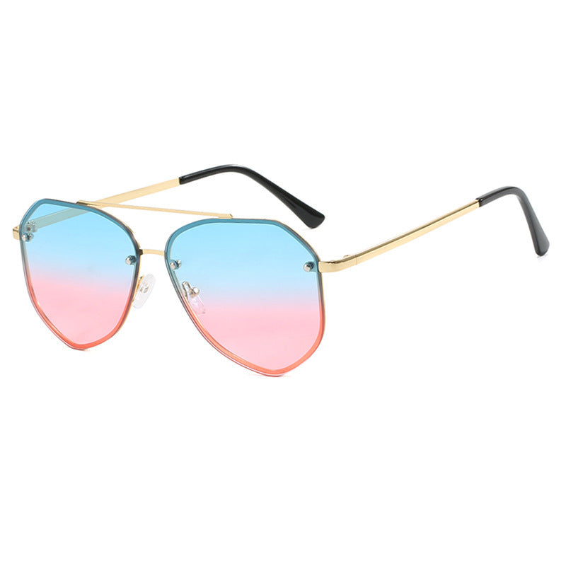 Damen geometrische Sonnenbrille mit filigranem Gestell Brehn