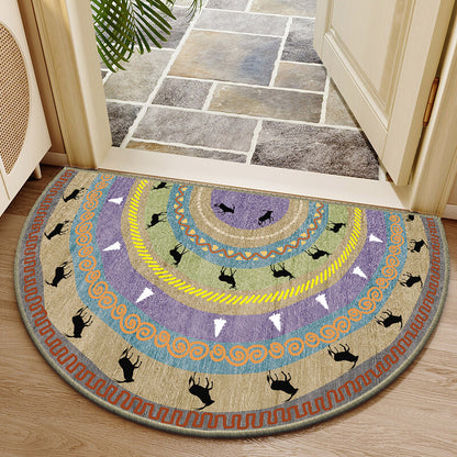 Elegante runde Blumendesign-Innenmatte Brehn