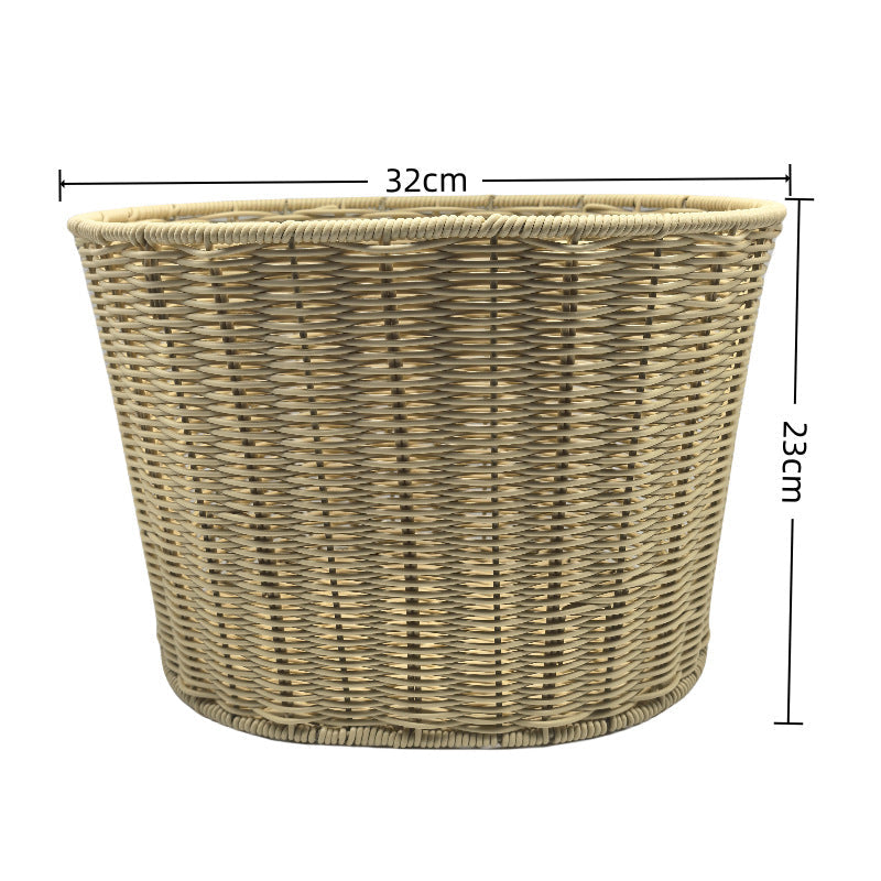 gewebter Rattan-Vorderradkorb mit universeller Lenkerbefestigung Brehn