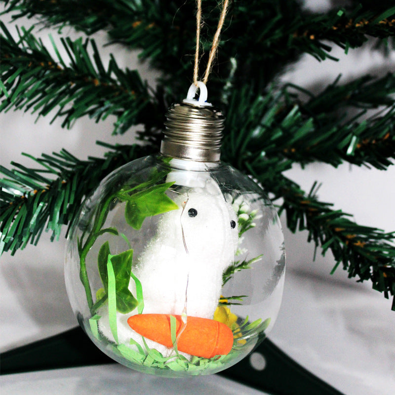 Festliche Weihnachtsdekoration mit Hasenfigur Brehn