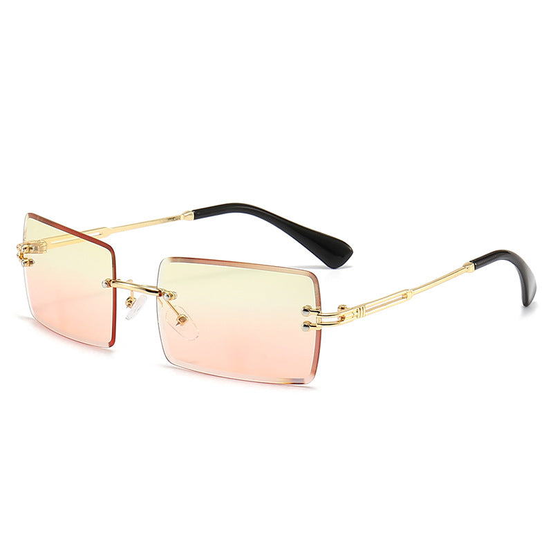 Damen modische rechteckige Sonnenbrille mit Gradient-Gläsern Brehn