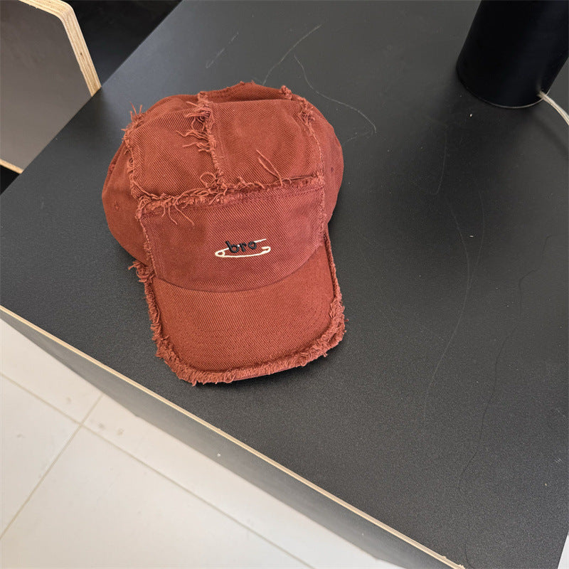 Männer's Distressed Denim Snapback Cap Brehn