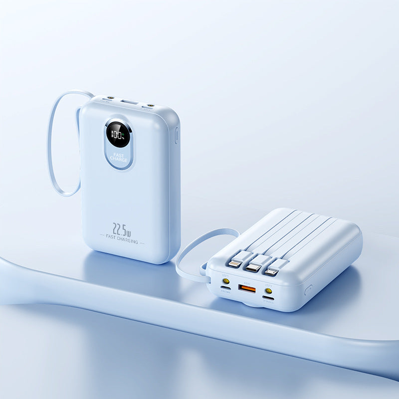 tragbare Powerbank mit Schnellladefunktion und digitaler Restanzeige Brehn