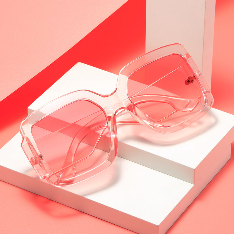 Damen moderne quadratische Sonnenbrille mit verspiegelten Gläsern Brehn