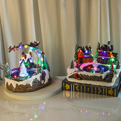 LED-beleuchtete Winterlandschaft Schneekugel Brehn