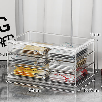 Transparenter Acryl-Multi-Schubladen-Theken-Organizer für Gesichtsmasken und kleine Accessoires