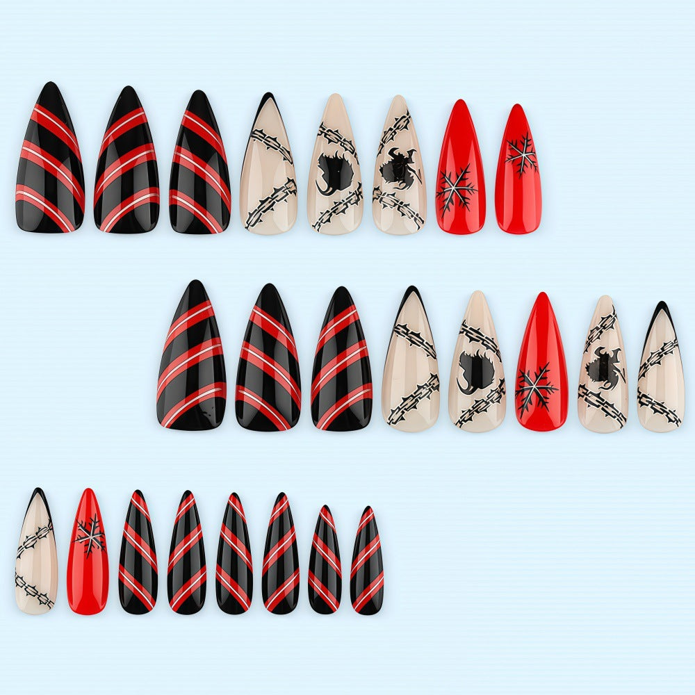 Kreatives Nageldesign-Set im Gothic-Stil Brehn