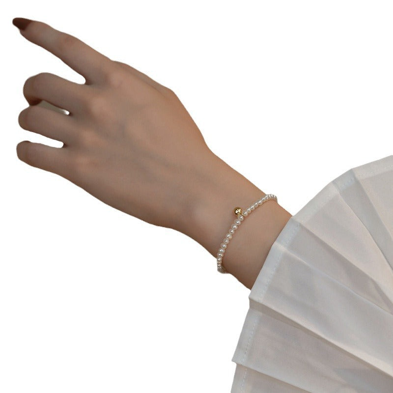 Perlenarmband mit Feinem Goldakzent Brehn