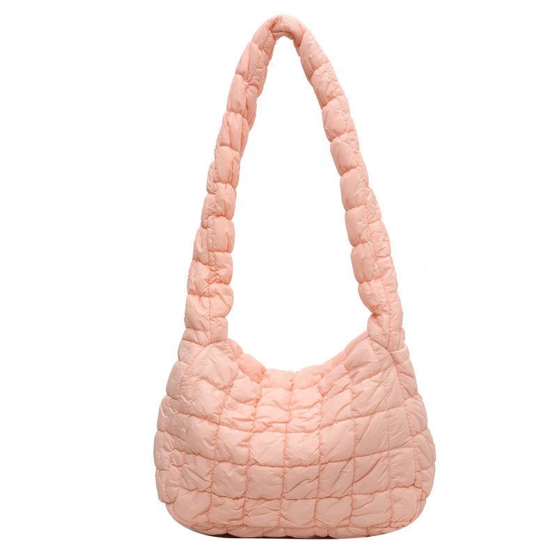 Texturierte gesteppte Schultertasche Brehn