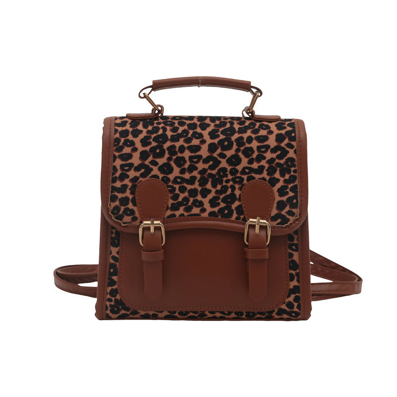 Chic Leopardenmuster Satchel Umhängetasche Brehn